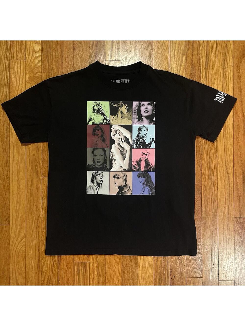 Taylor Swift The Eras Tour Black Short Sleeve Concert Tee Women's size Medium